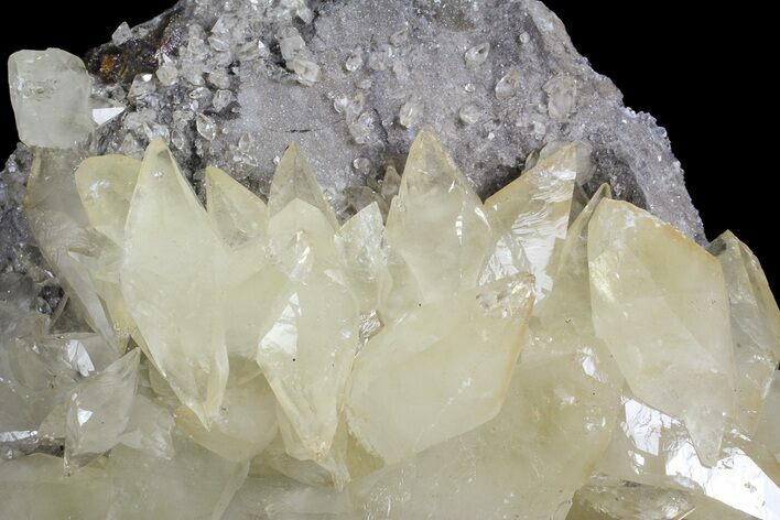 Calcite On Quartz & Sphalerite - Elmwood Mine #66313